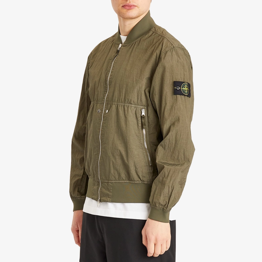 Stone Island Men's Nylon Metal Watro-TC ECONYL Bomber Jacket Military Green